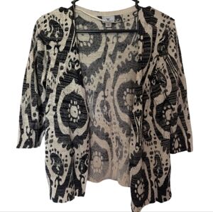 Worthington shimmery large sweater cardigan beautiful in person cropped length